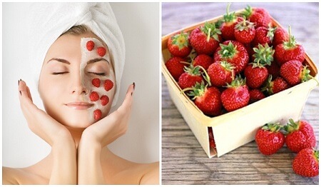 sữa chua dâu tây trị tàn nhang