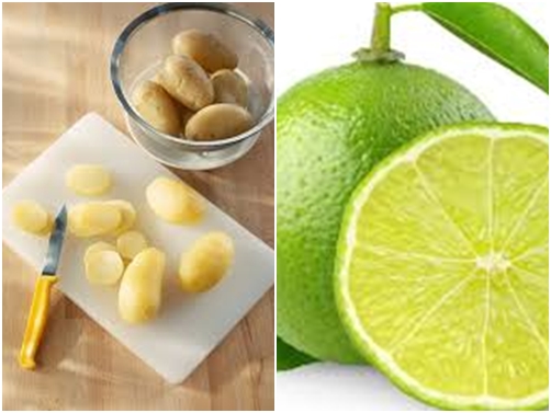 khoai tay ket hop sua tuoi va chanh