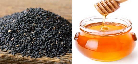 vừng đen và mật ong 