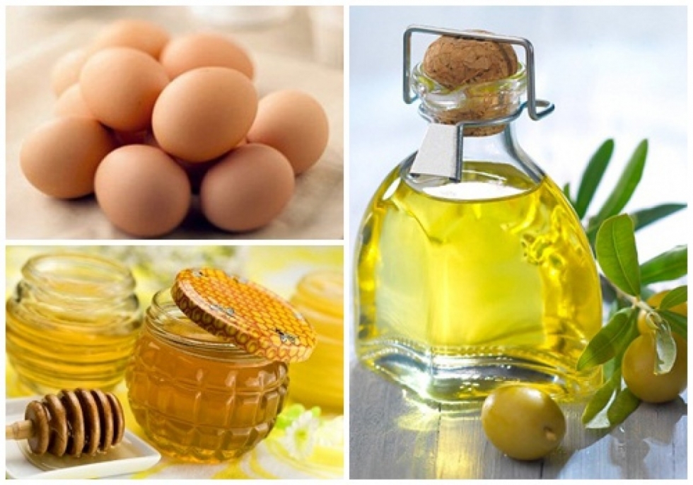 Hốn hợp mật ong, dầu dừa và trứng
