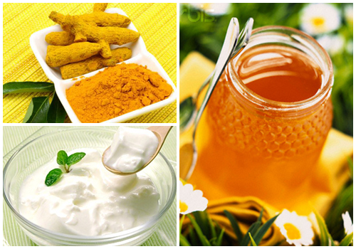Chữa nám bằng mật ong, tinh bột nghệ và sữa chua