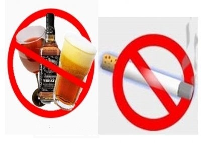 tránh xa các loại đồ uống có cồn, thuốc lá