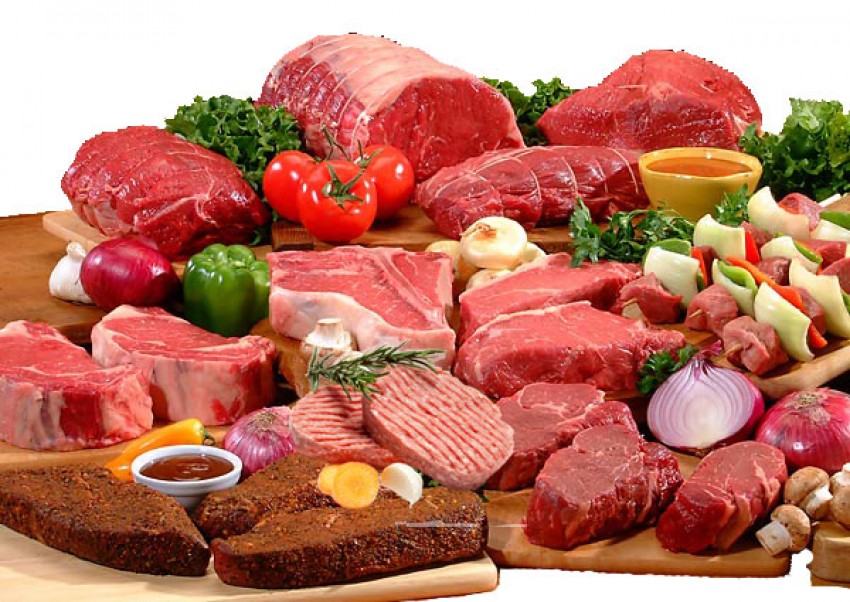 Các loại thịt có màu đỏ như thịt bò, thịt dê, thịt trâu